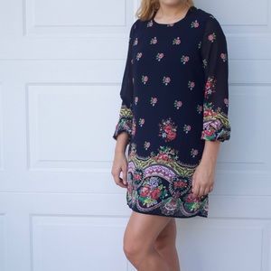 Navy and paisley tunic/dress